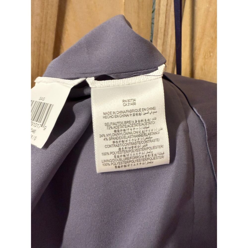 BCBGMAXAZRIA frosted plum purple strapless Sas ruffled tiered cocktail dress - Picture 9 of 9